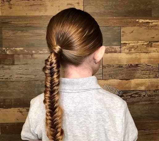 Long Hair Style With Twisted Ponytail