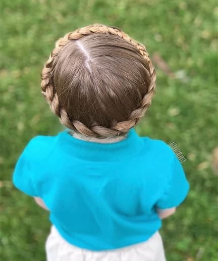 Side Parted Hairstyle With Braided Crown