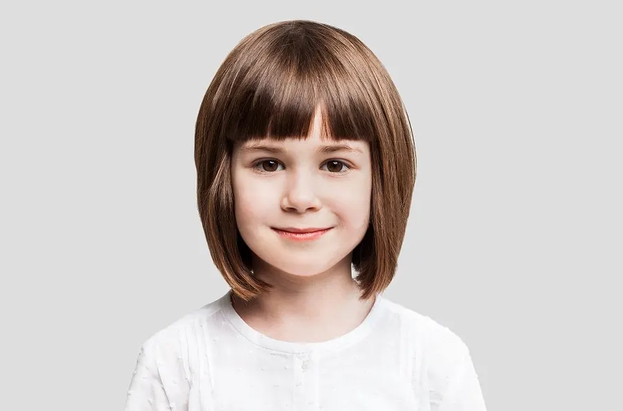 little girl with bob hairstyle
