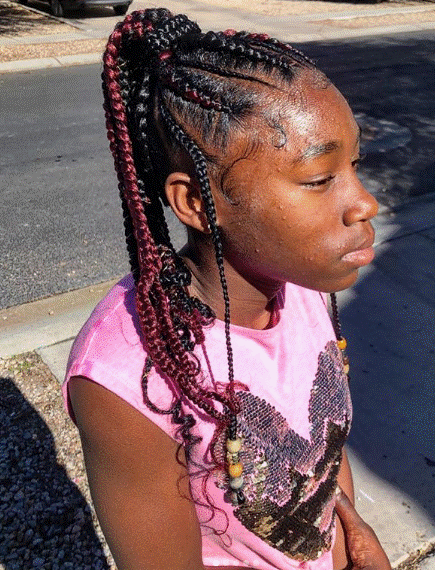 Cornrows With Braided Ponytail