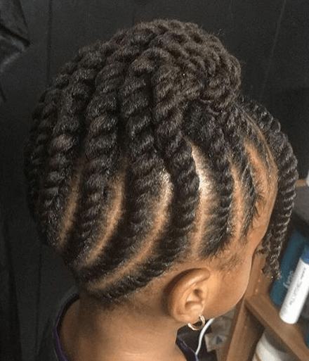 Thick Cornrows With Bangs