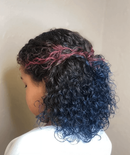 Naturally Tousled Hairstyle With Color Streaks