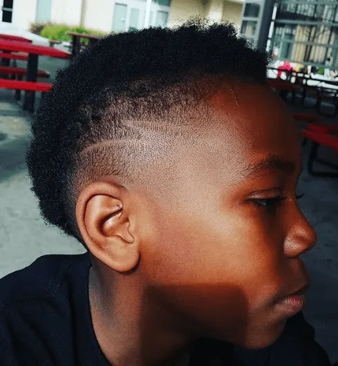 Kinky Mohawk With Taper Fade
