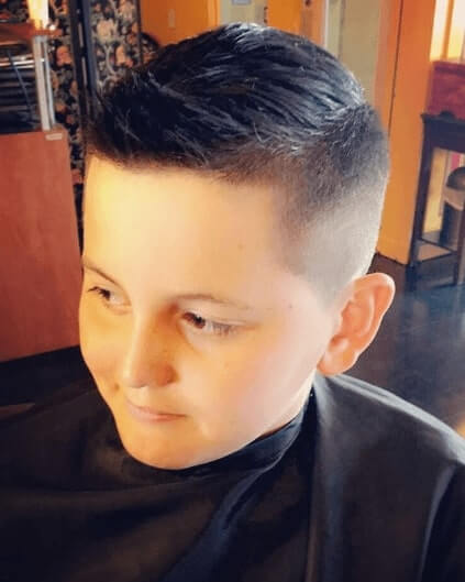Short Spiky Hairstyle With High Fade