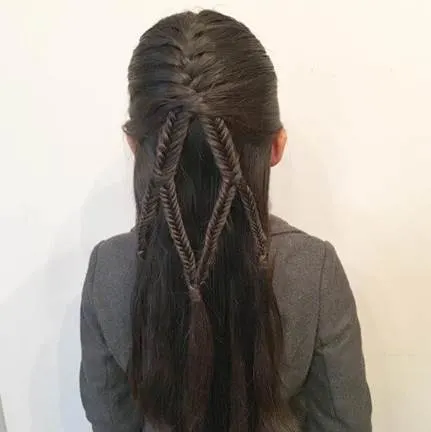 Combed Back Hairstyle With Intricate Braids
