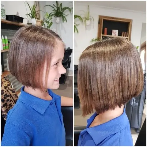Side Parted A-Line Bob Hairstyle