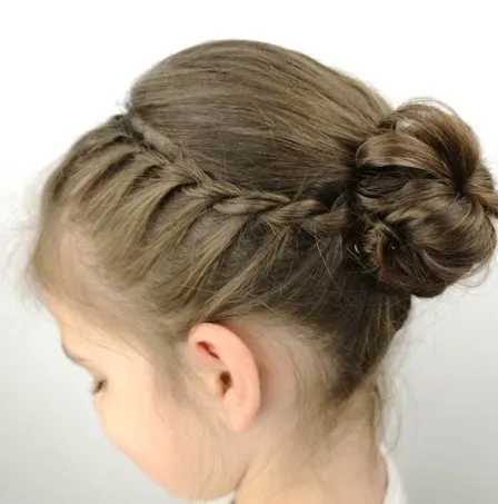 5.       Center Parted Hairstyle With Fine Braids And Pigtails