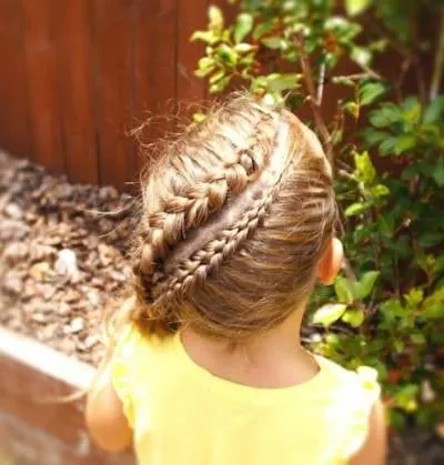 Swirling Part And Braids With Ponytail