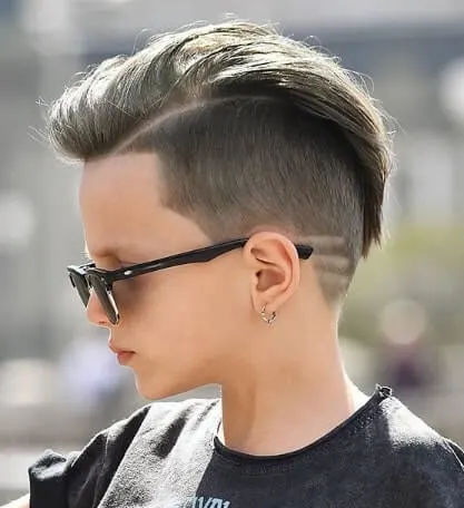 Combed Back Hairstyle With Disconnected Undercut