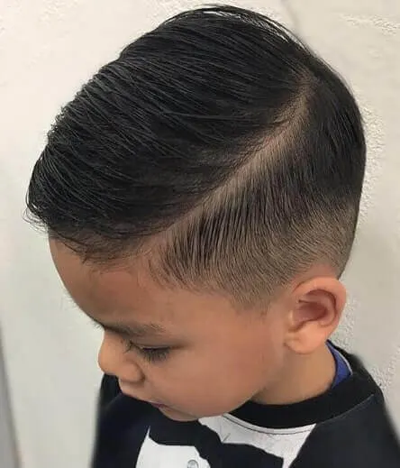 Side Swept Hairstyle With High Fade
