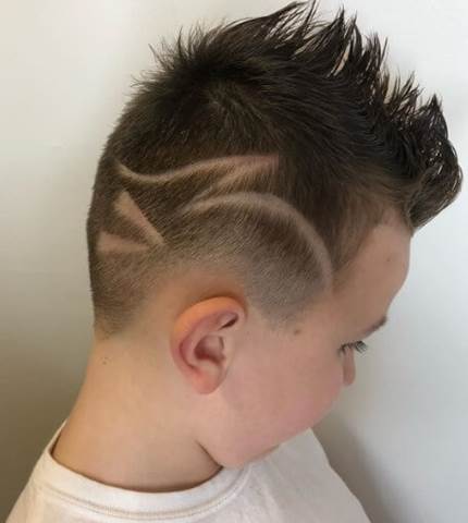 Mohawk Spikes With High Fade And Design