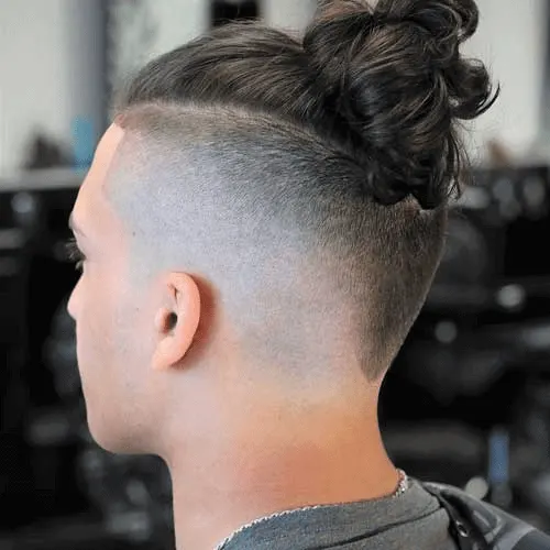 V-shaped Undercut With Casual Bun