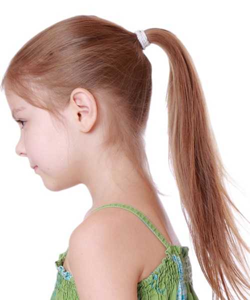 Combed Back Hairstyle With High Ponytail