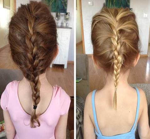 Combed Back Hairstyle With Short And Thin Braided Tail