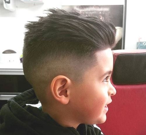 Combed Back Quiff With Undercut Fade