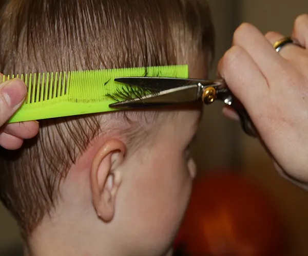 Cutting Boys Hair With Electric Clippers