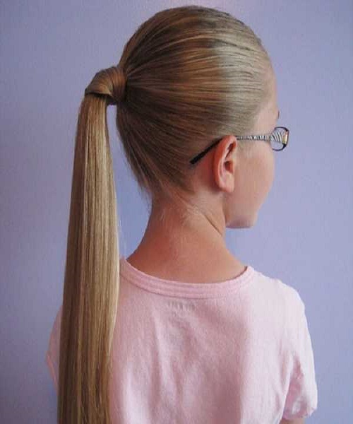 Neat Combed Back Ponytail