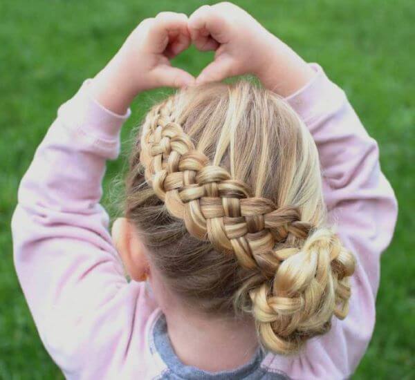 Braided Hairstyle With Knots