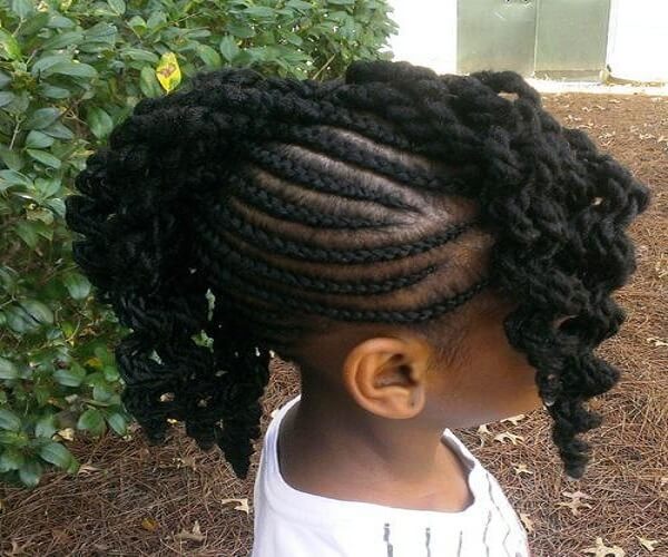 Curly Side Braided Hairstyle