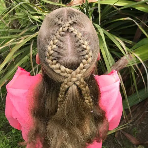 Half-Up Rope Braided Hairstyle