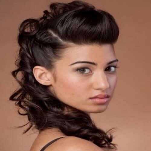 Half-Up Twisted Pompadour Hairstyle