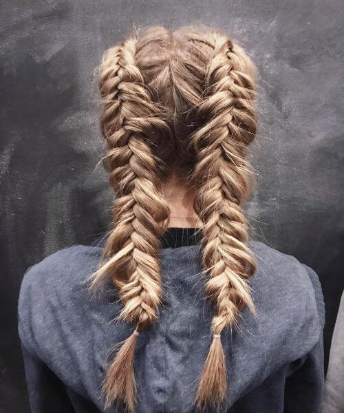 Simple Sporty Double Braid