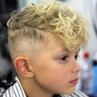 Curly Fringe And High Fade