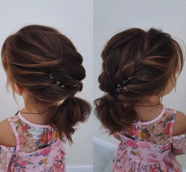 Loose Braided Hairstyle With Clips
