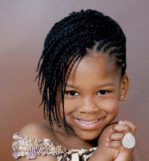 Side Swept Waterfall Cornrows