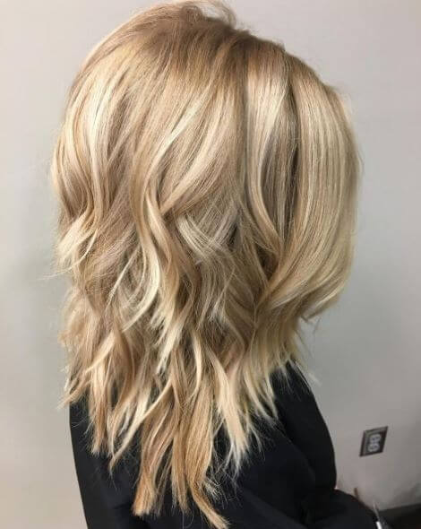 Blonde Choppy Haircut For Medium Hair