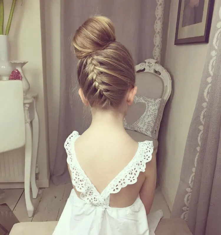 Upside Down Bun With Braided Back