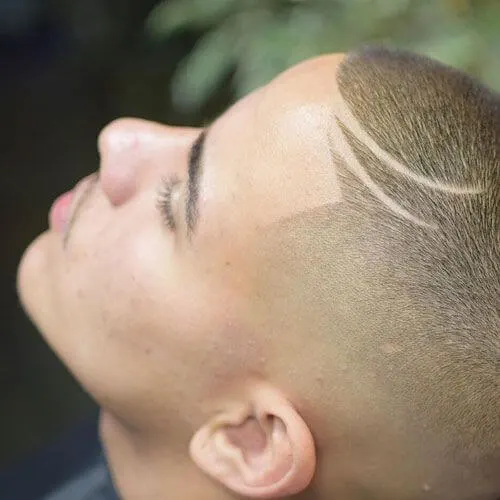  Cool Buzz Cut With Line Up And Hair Design