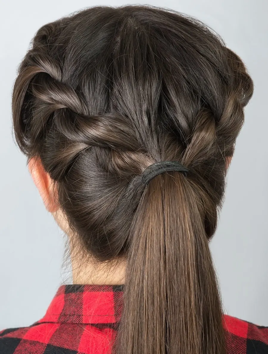 braided ponytail for school