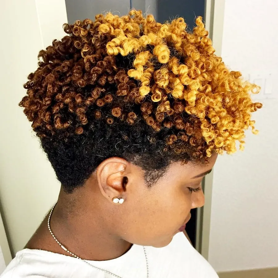 curly highlights for afro hair