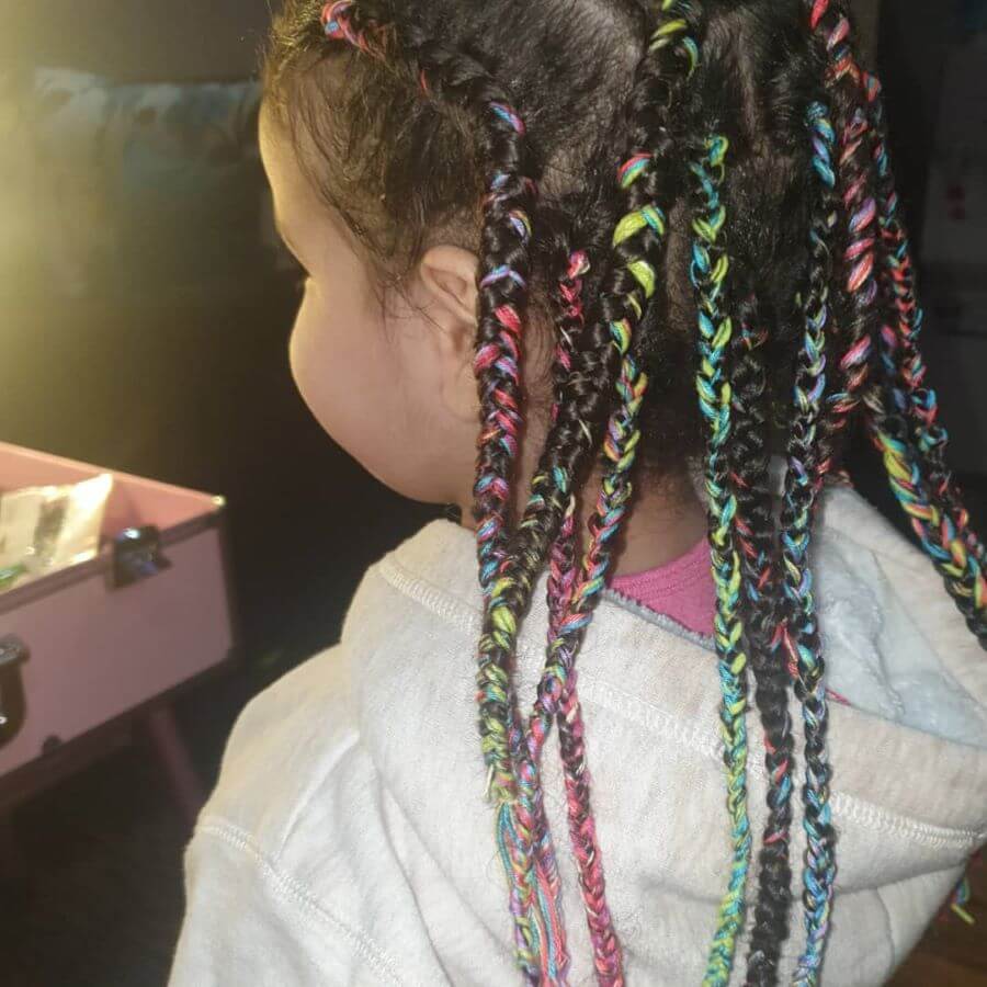 Colorful Cornrows Braids