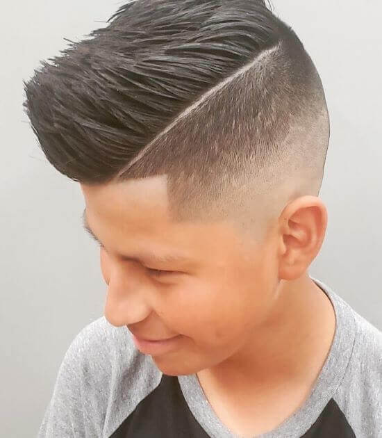 Side Blown Undercut With Razor Part