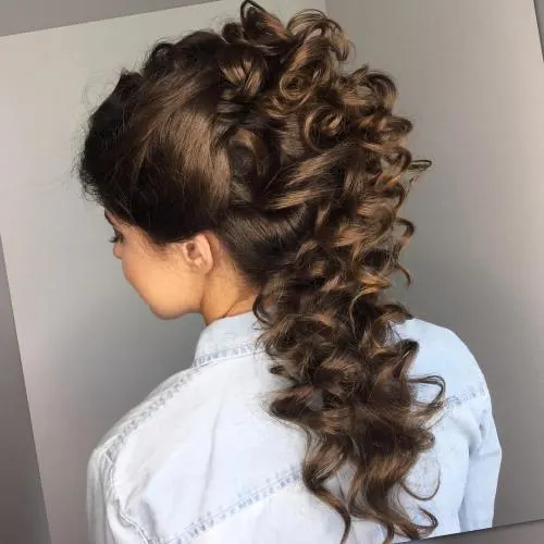 Ringlet Half Updo