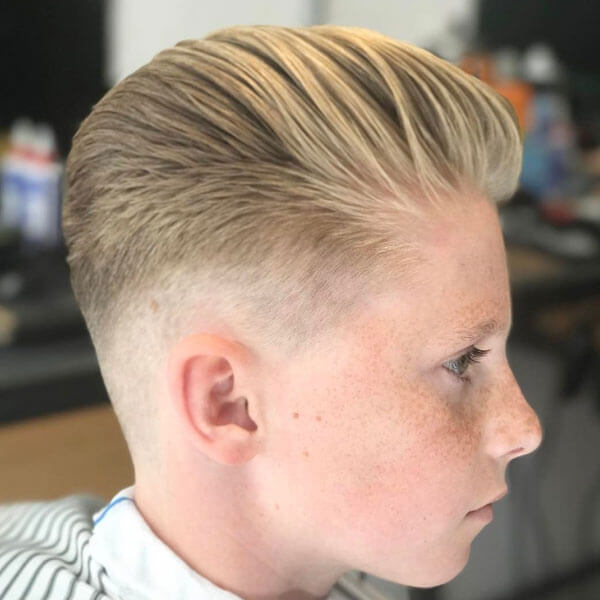 Side Slicked Pomp With High Fade
