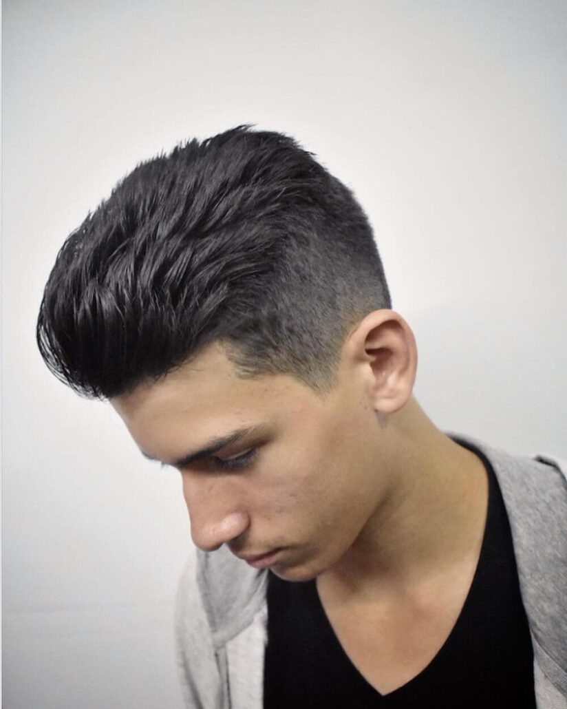 Pompadour With High Fade