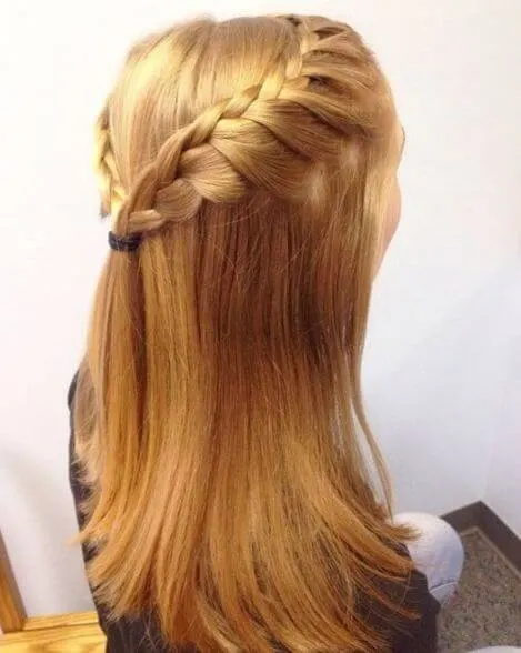Braided Crown With Long Open Hair