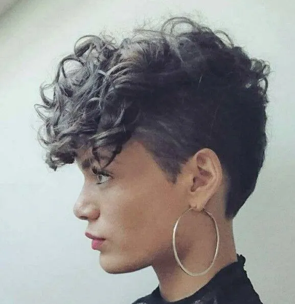 Curly Pixie Mohawk