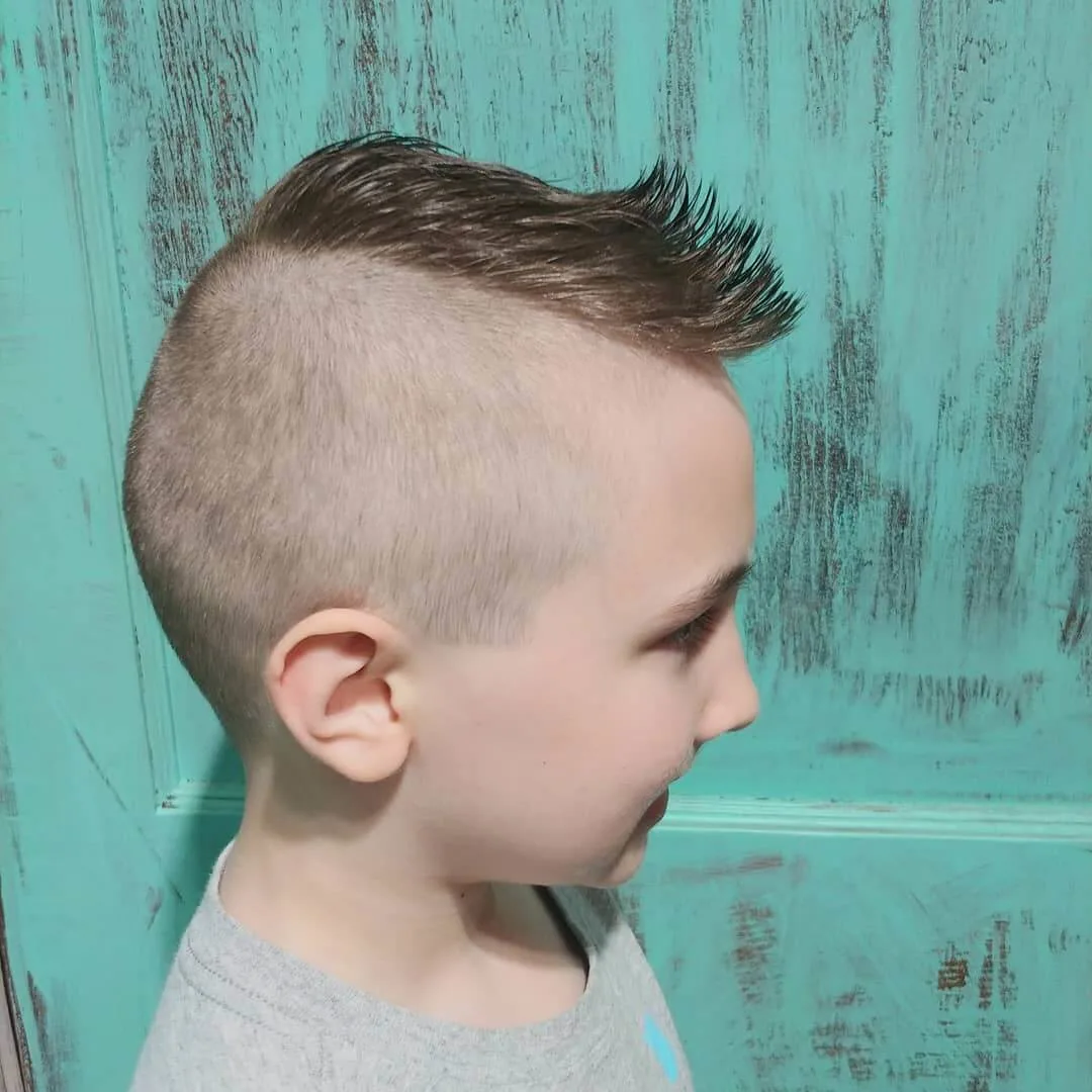 Short Faux Hawk With Shaved Undercut for Boys