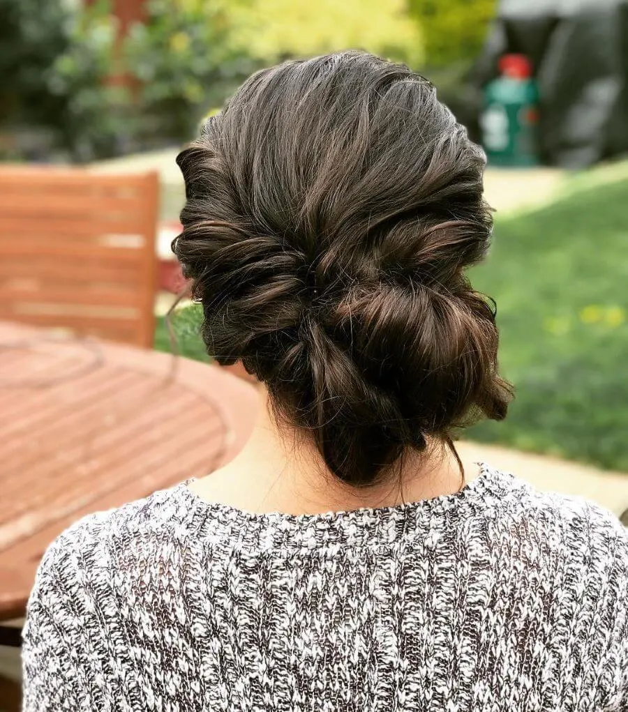 Thick Rope Braid With Side Bun