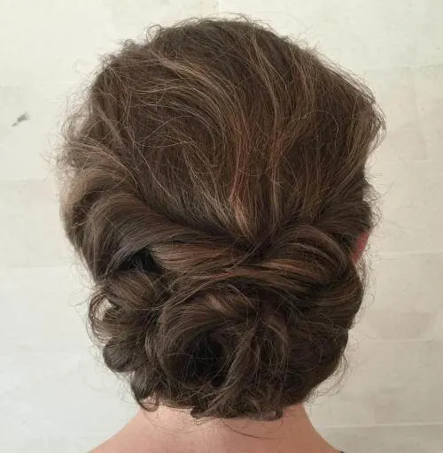 Tucked Hair Bun With A Twist