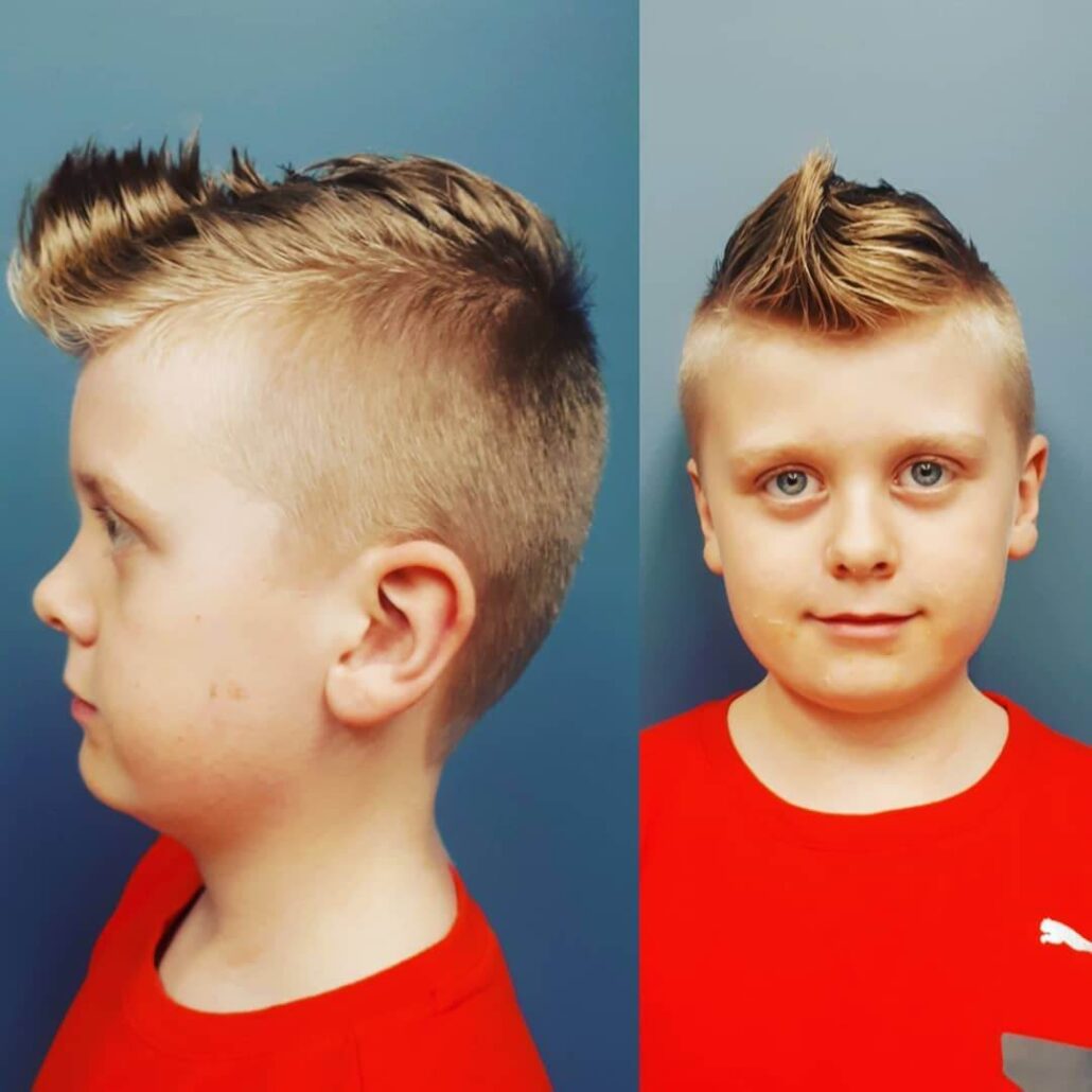 Wavy Short Faux Hawk Haircut for Kids