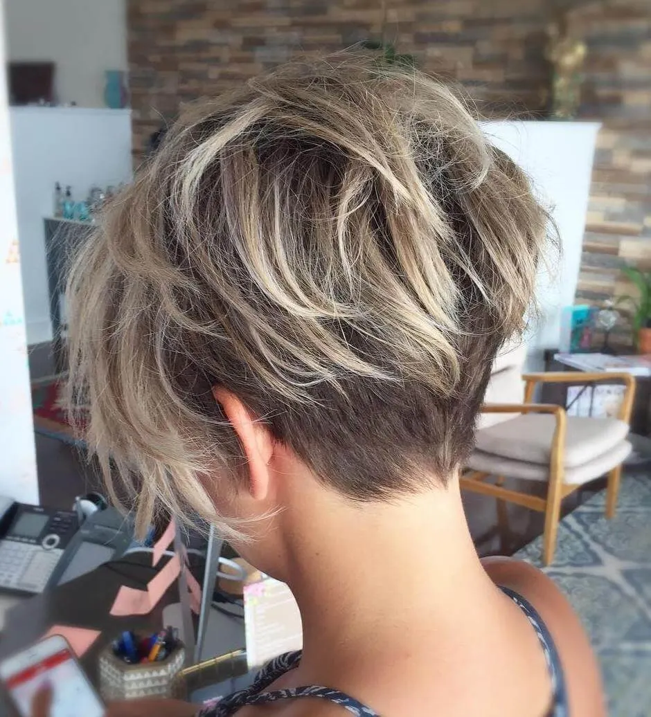 Pixie Hairstyle With Nape Undercut