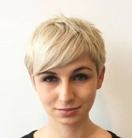 Choppy Pixie Haircut With Longer Bangs