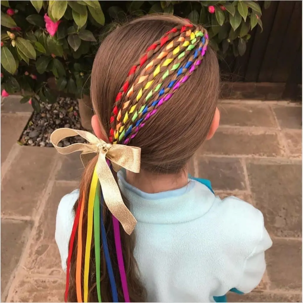 Rainbow braids