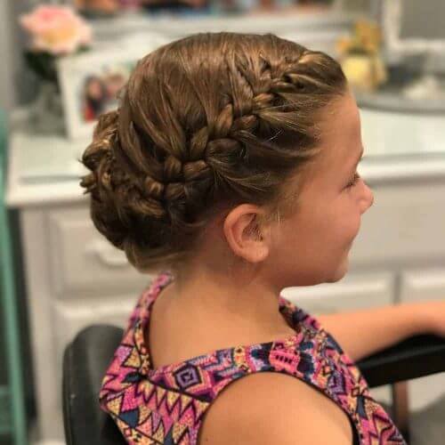 French Braided Bangs Updo