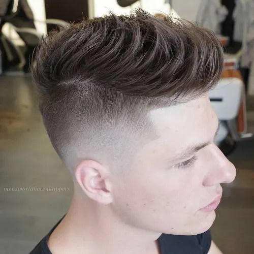 Front-Combed Faux Hawk With Undercut